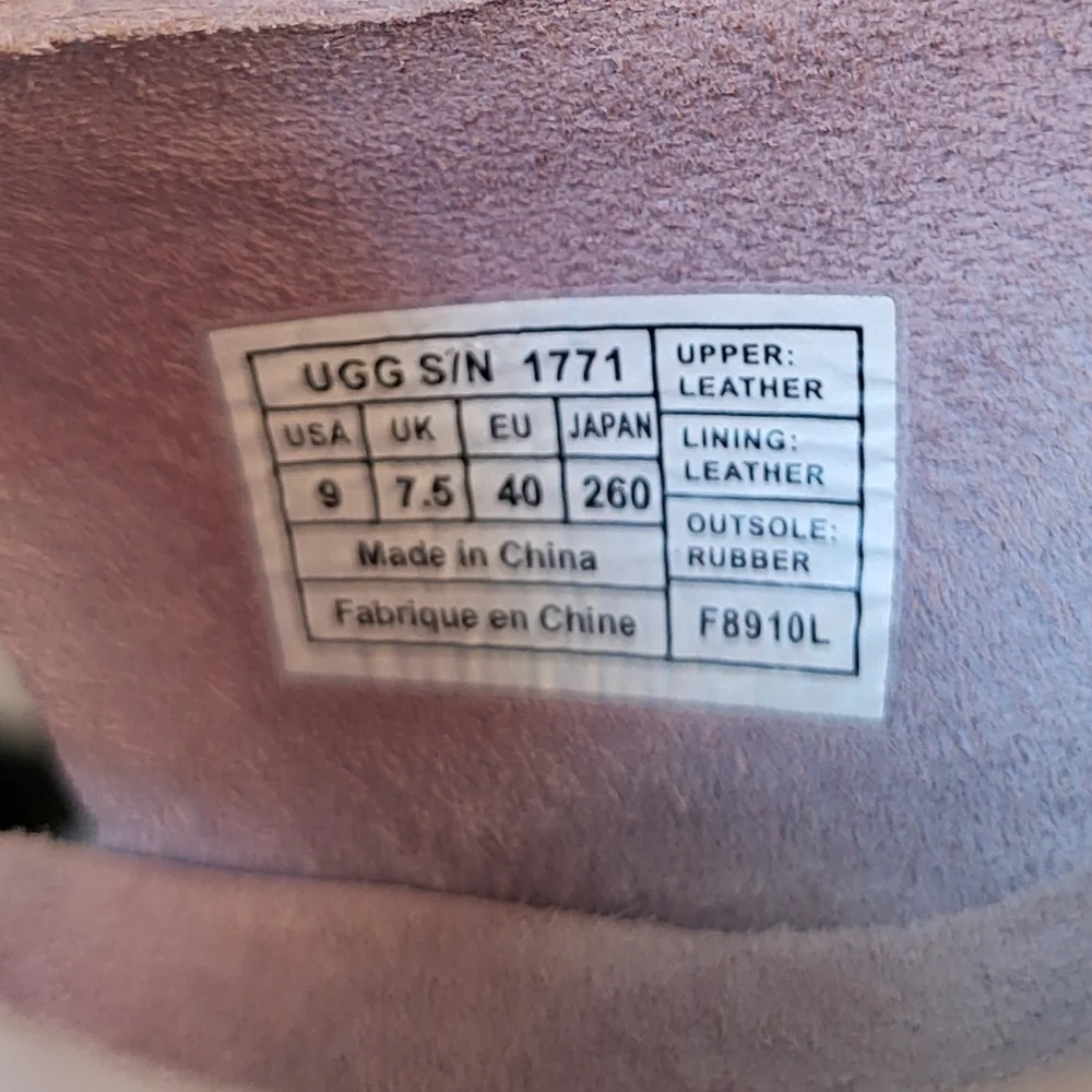 UGG Hazel Blush Pink Suede Sling Back Cork Wedge Sandals Size 9 - Picture 3 of 10